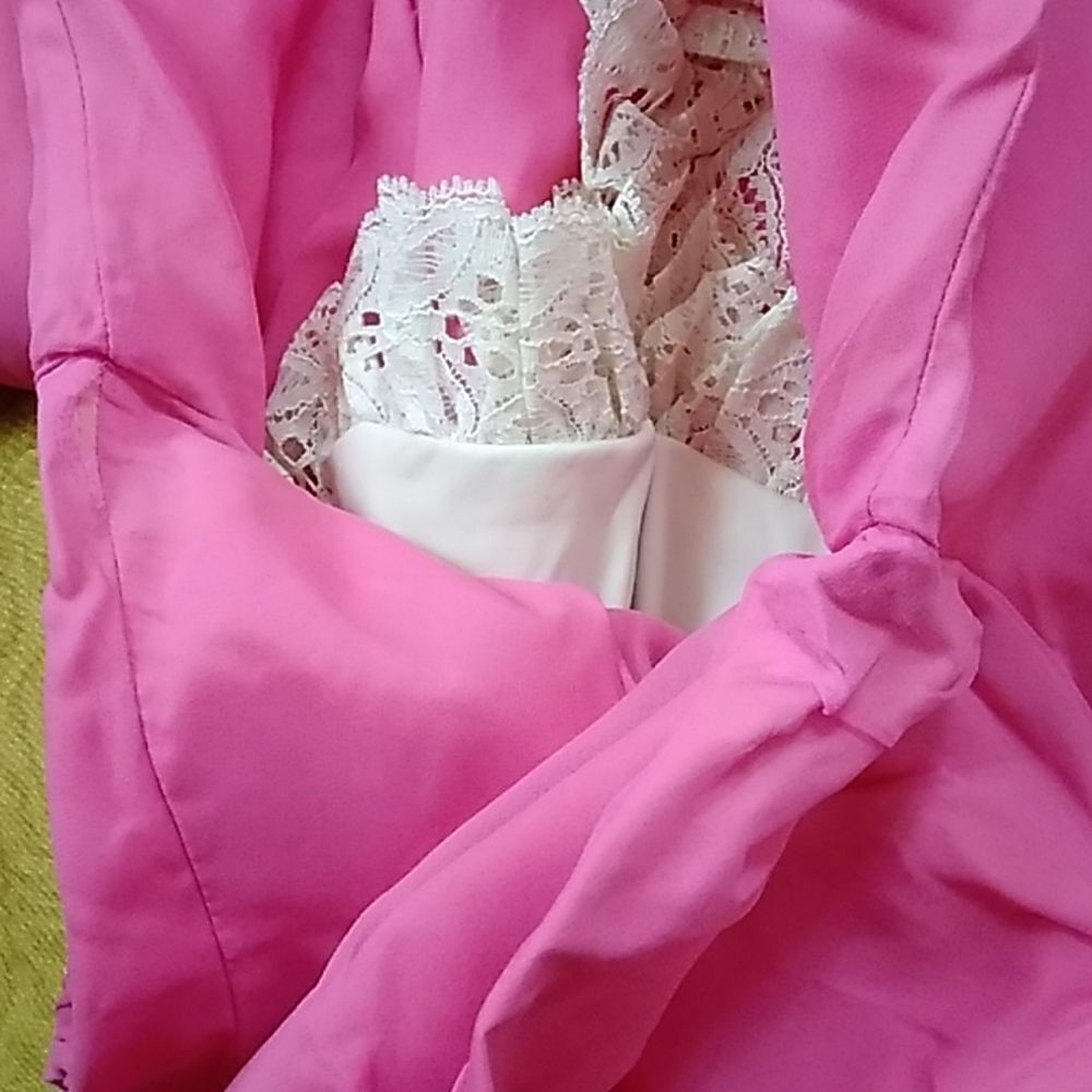 Handmade Silk Women Vintage Dress Size M Needs to Clean - Picture 8 of 16
